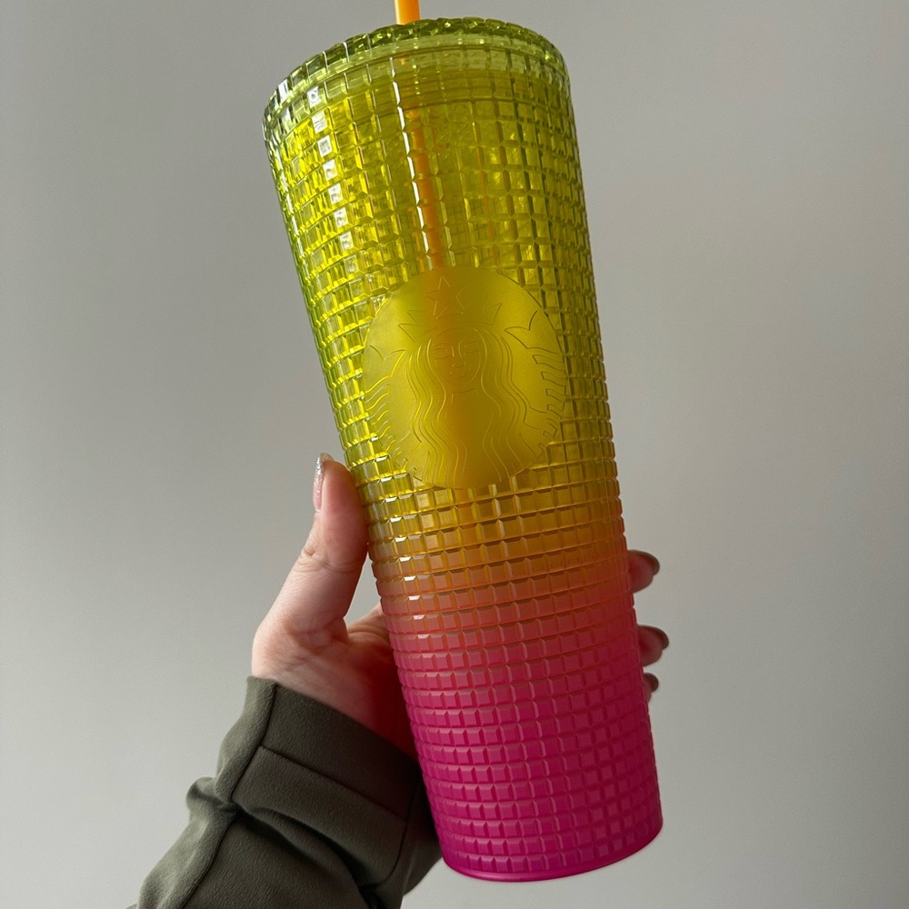 24 oz Starbucks Jeweled yellow/pink Cup